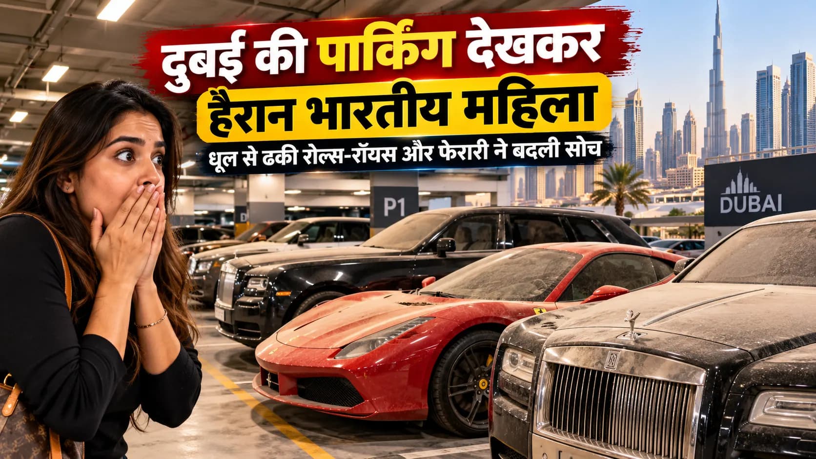 दुबई की पार्किंग देखकर हैरान भारतीय महिला, लग्जरी कारों ने बदल दी ‘सफलता’ को देखने की सोच