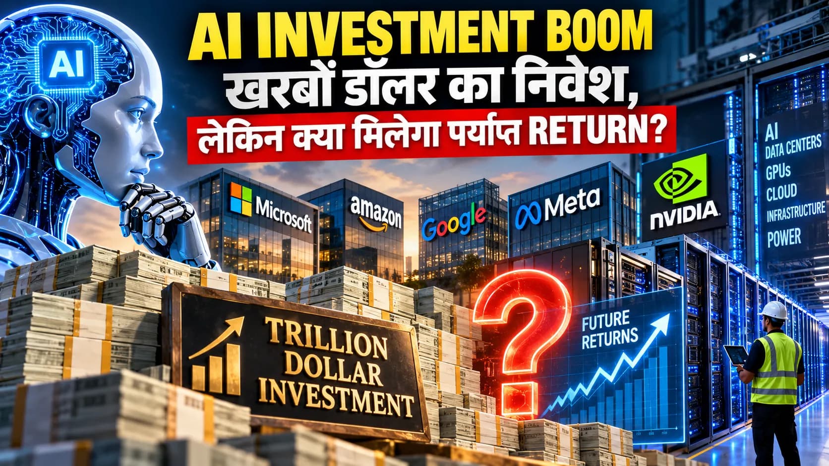 AI पर खरबों डॉलर का दांव: निवेश की रफ्तार तेज, लेकिन क्या कमाई लागत को सही ठहरा पाएगी?