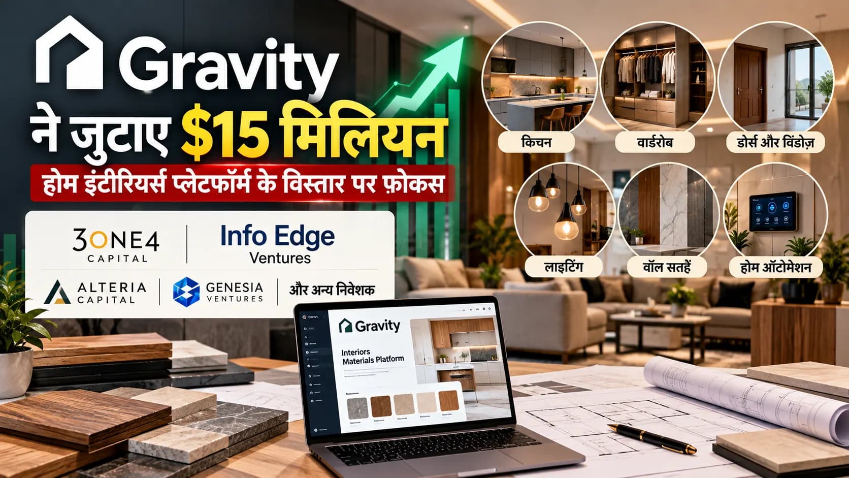 Gravity ने जुटाए $15 मिलियन, भारत के Home Interiors Materials Market को संगठित करने पर फोकस