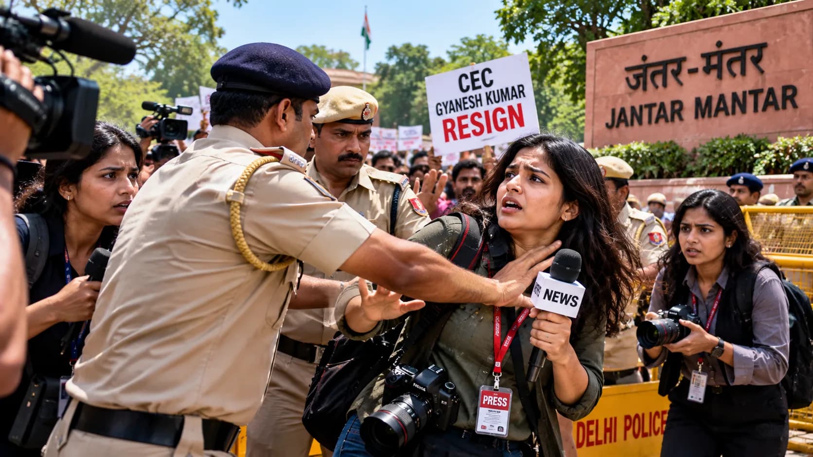 जंतर-मंतर प्रदर्शन में 3 महिला पत्रकारों ने पुलिस अधिकारियों पर लगाए यौन उत्पीड़न के आरोप, Crime Branch को जांच