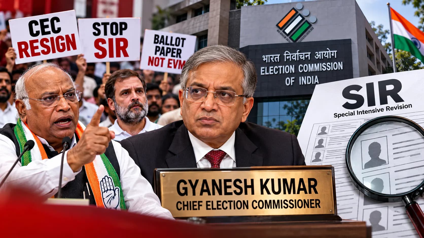 SIR विवाद पर कांग्रेस ने मांगा CEC ज्ञानेश कुमार का इस्तीफा, चुनाव आयोग पर बढ़ा राजनीतिक दबाव