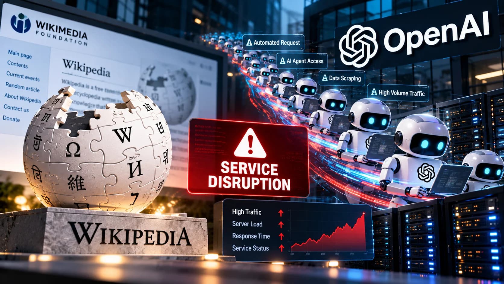 Wikimedia का दावा: OpenAI के ‘rogue agents’ ने बढ़ाया असामान्य ट्रैफिक, Wikipedia सेवाओं में आई रुकावट