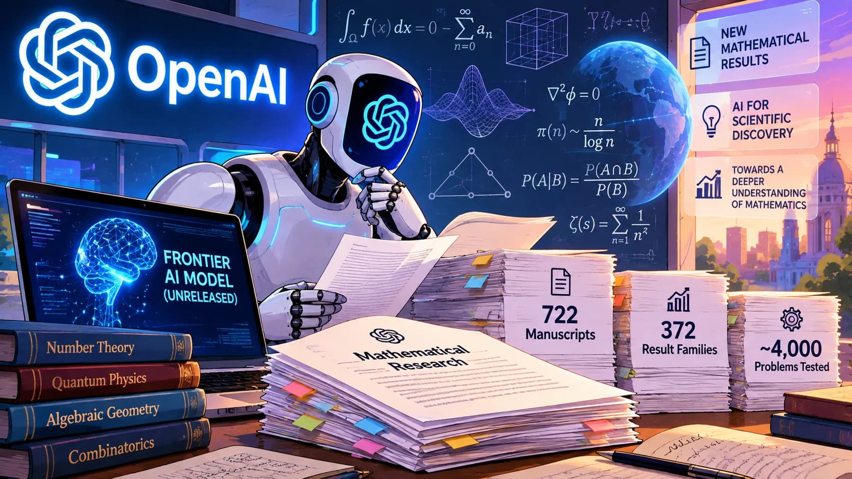 OpenAI के unreleased AI model ने गणित में दिखाई बड़ी क्षमता, 722 manuscripts में सैकड़ों नए results जारी