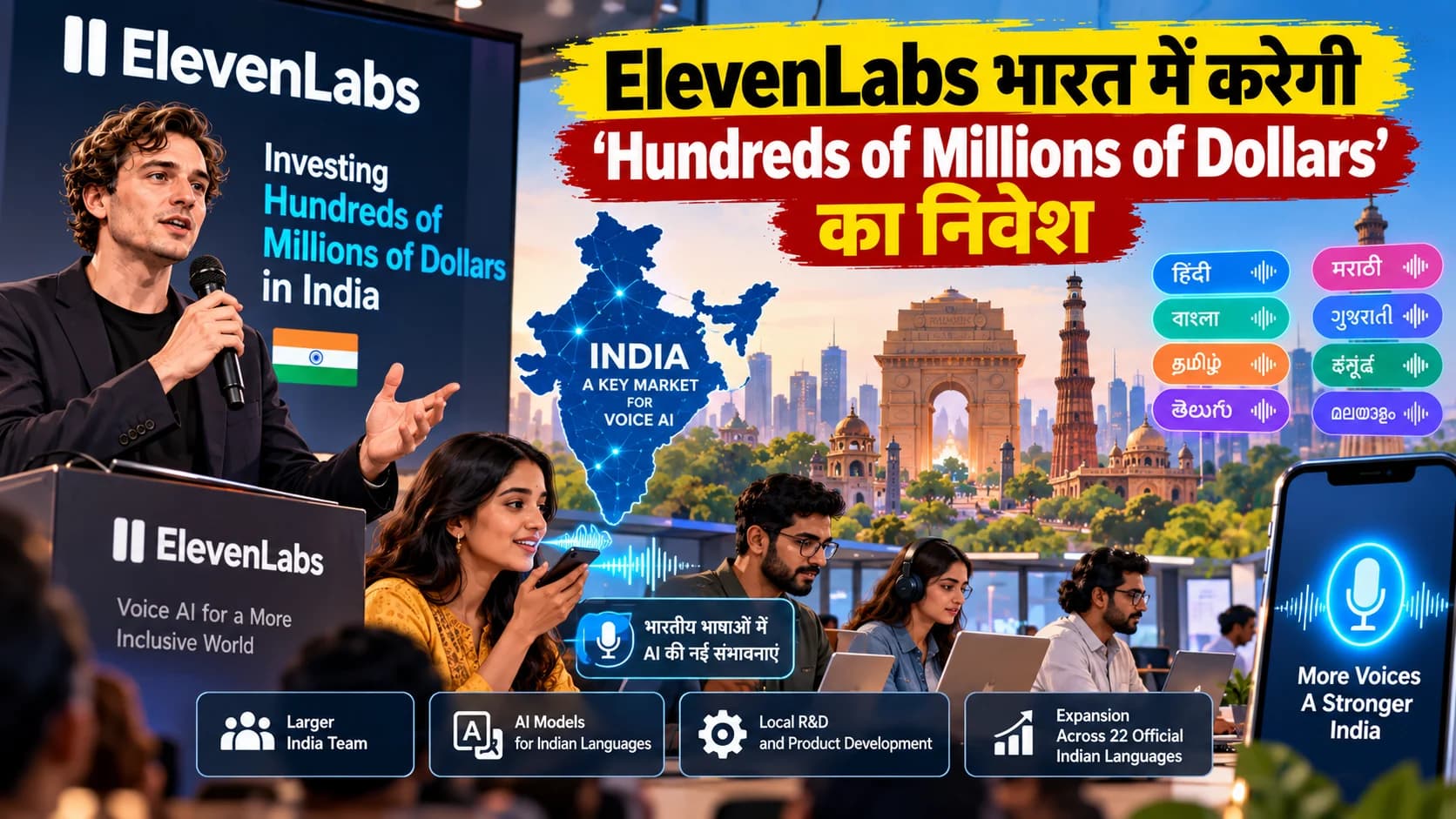 ElevenLabs का भारत पर बड़ा दांव: Voice AI के लिए करेगी ‘Hundreds of Millions of Dollars’ का निवेश