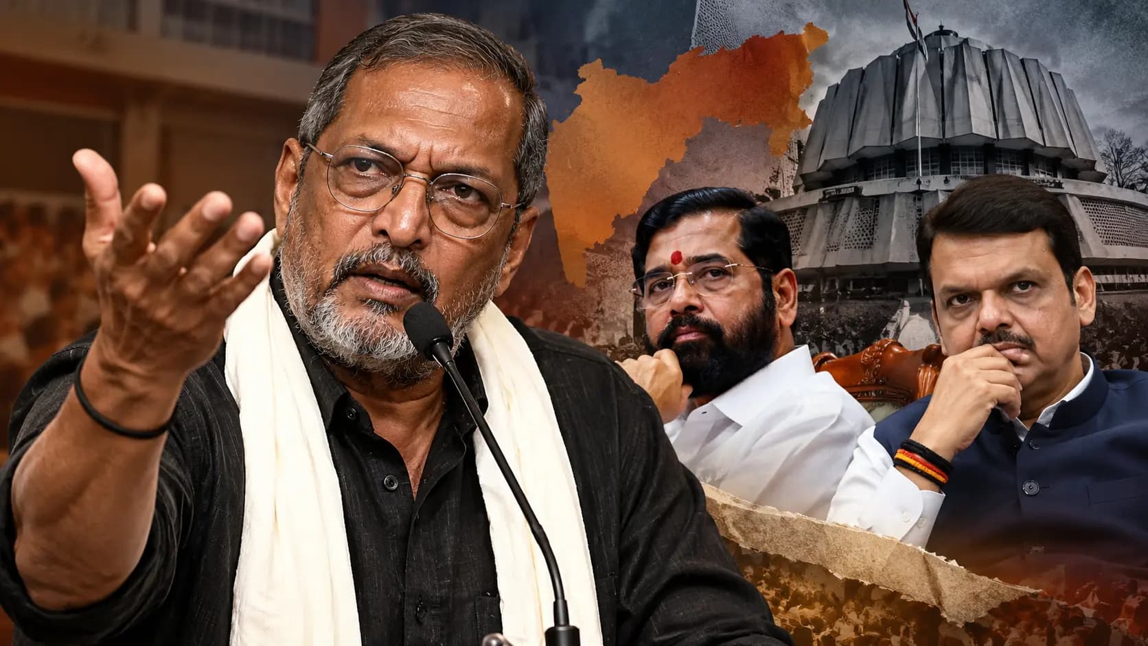राजनीति से नाना पाटेकर का अनोखा रिश्ता: सभी राजनीति दलों के करीब होके भी किसी को नहीं बख्शा।