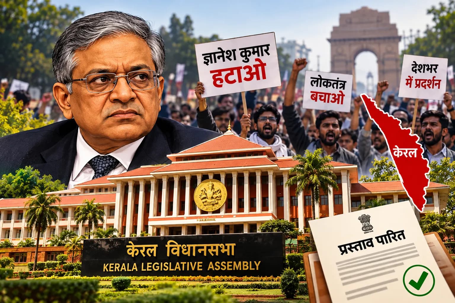 मुख्य चुनाव आयुक्त ज्ञानेश कुमार को कुर्सी से हटाओ: केरल विधानसभा का बड़ा प्रस्ताव।