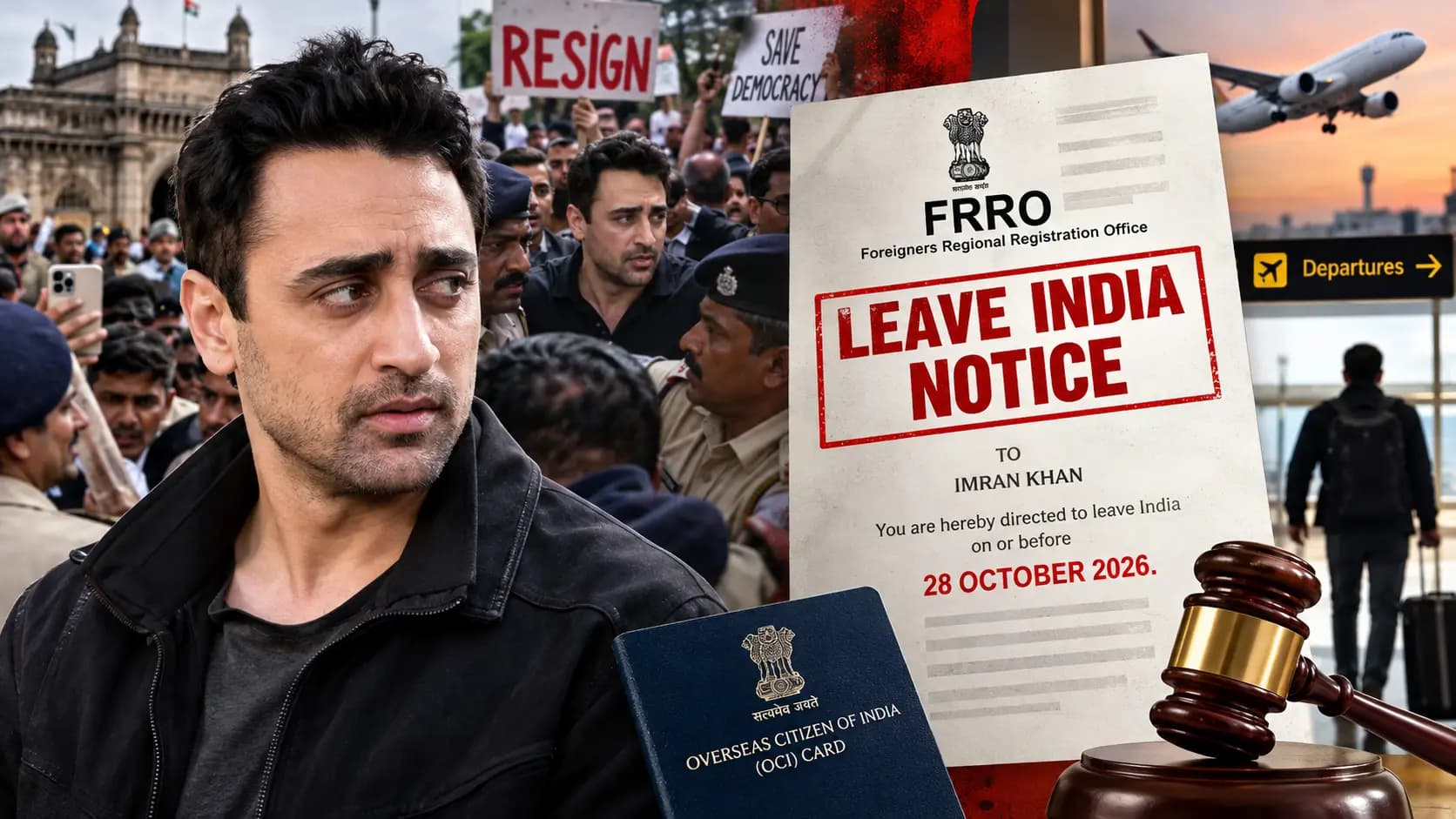 इमरान खान को CEC के खिलाफ हो रहे प्रदर्शन मे भाग लेना पड़ा भारी, FRRO ने जारी किया भारत छोड़ने का नोटिस।