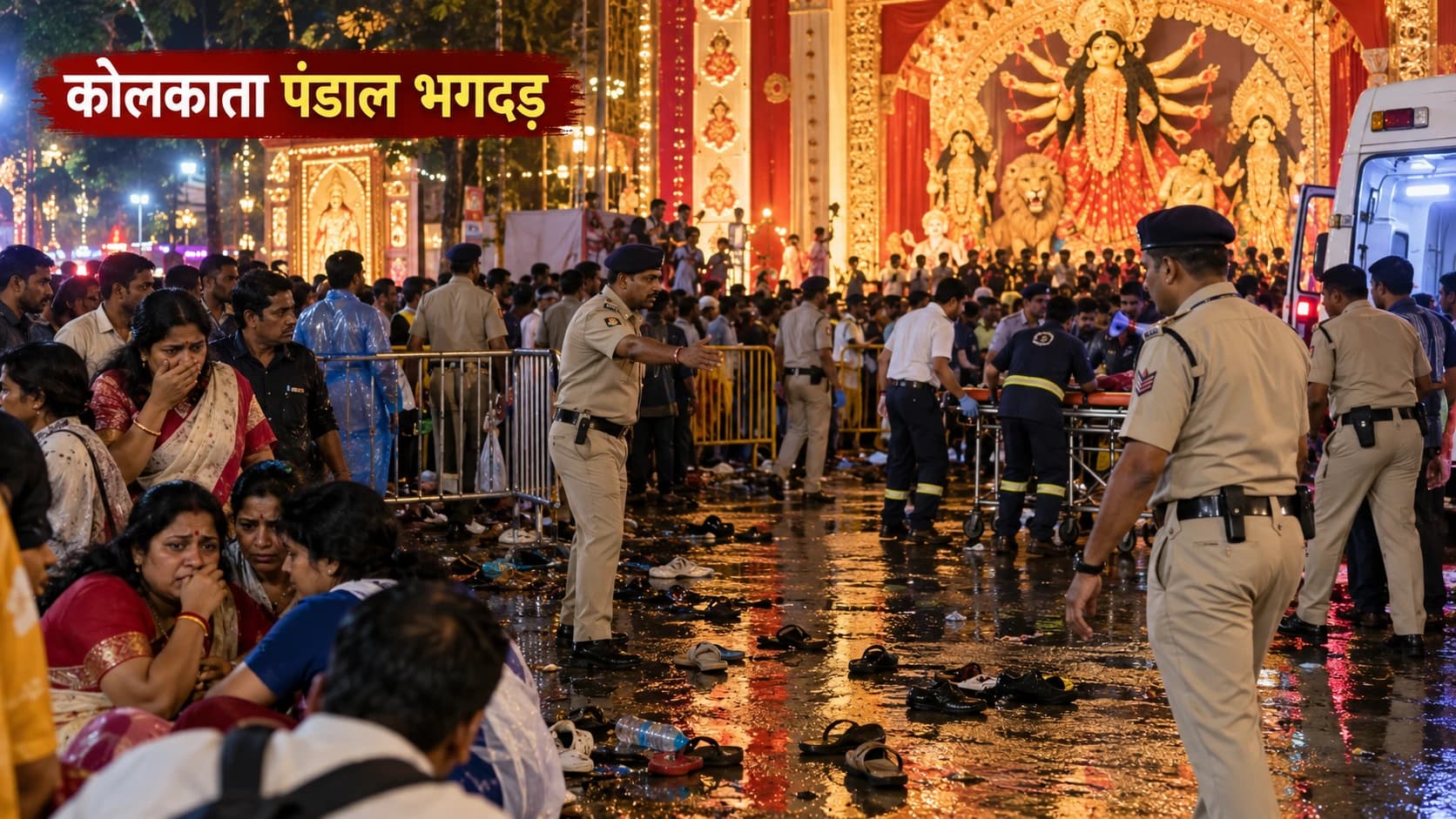 कोलकाता दुर्गा पूजा पंडाल हादसा: सात मिनट में कैसे मातम में बदली खुशियां? 19 लोगों की मौत, कई घायल