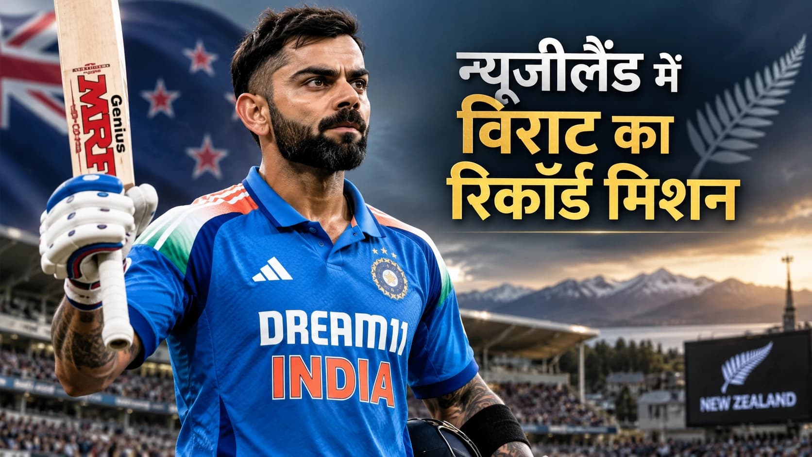 न्यूजीलैंड में विराट कोहली के नाम अब तक नहीं जुड़ा यह खास रिकॉर्ड, पांच वनडे में इतिहास रचने का मौका; बन सकते हैं चौथे भारतीय