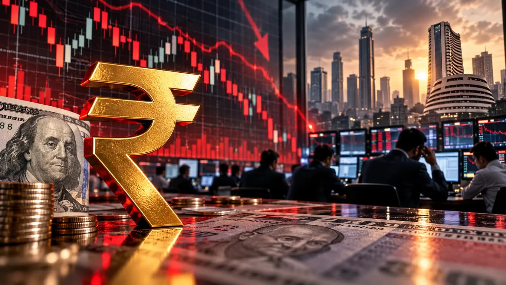 Rupee vs Dollar: शेयर बाजार में भारी गिरावट के बीच रुपये की तेजी थमी, डॉलर के मुकाबले 94.93 पर बंद