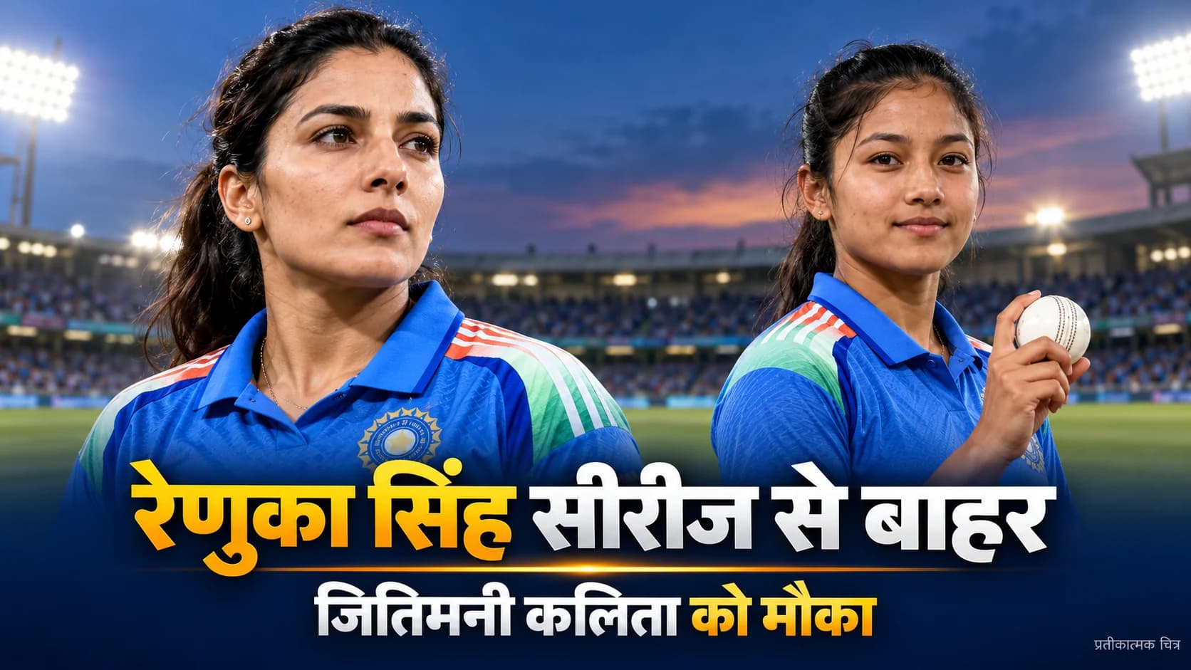 रेणुका सिंह वनडे सीरीज से बाहर, जिंतिमनी कलिता को मौका; भारत की तेज गेंदबाजी में बदलाव