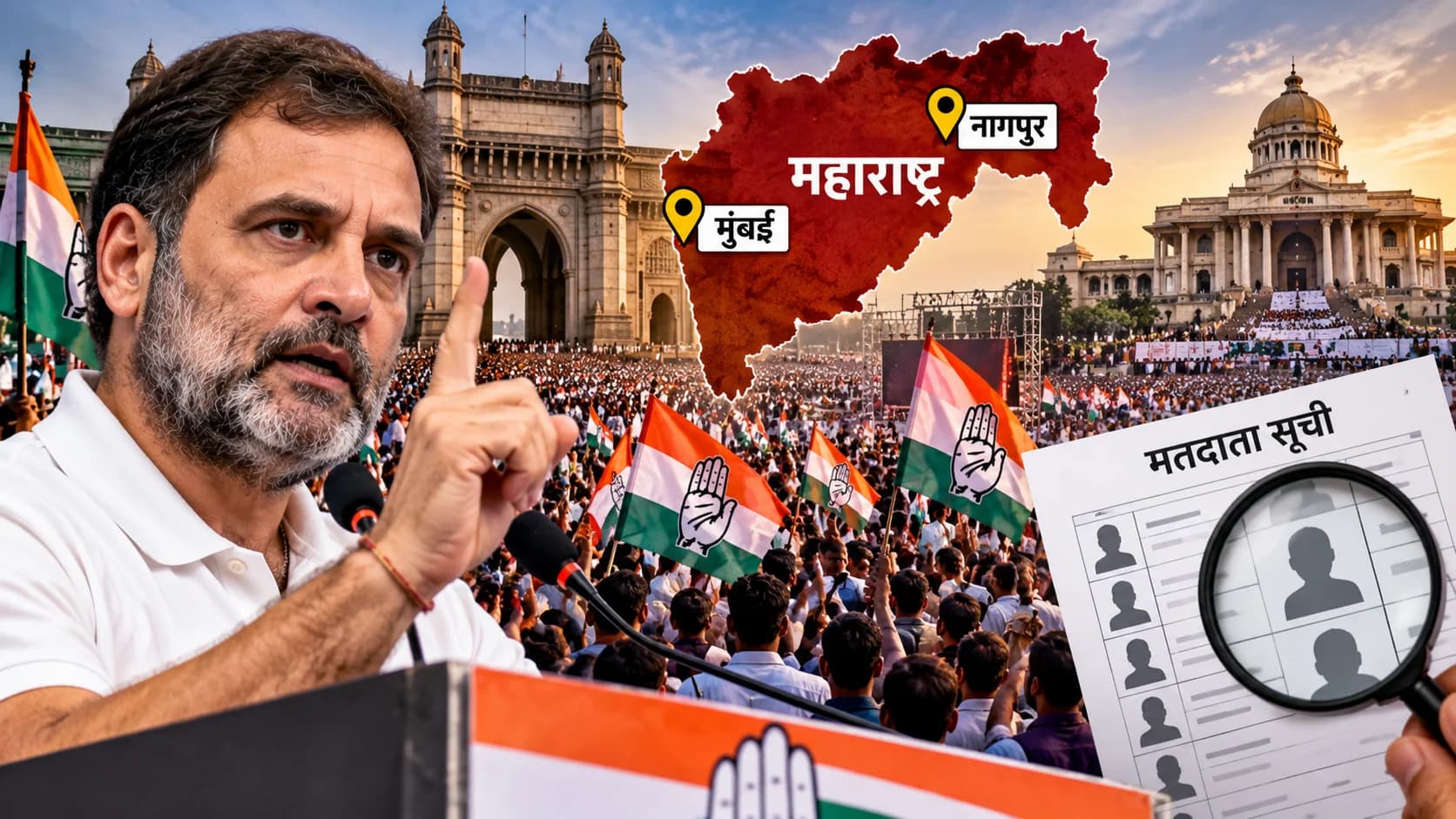 महाराष्ट्र में राहुल गांधी की बड़ी रैलियों की तैयारी, मुंबई-नागपुर में SIR और वोटर लिस्ट विवाद पर आंदोलन तेज करने की योजना