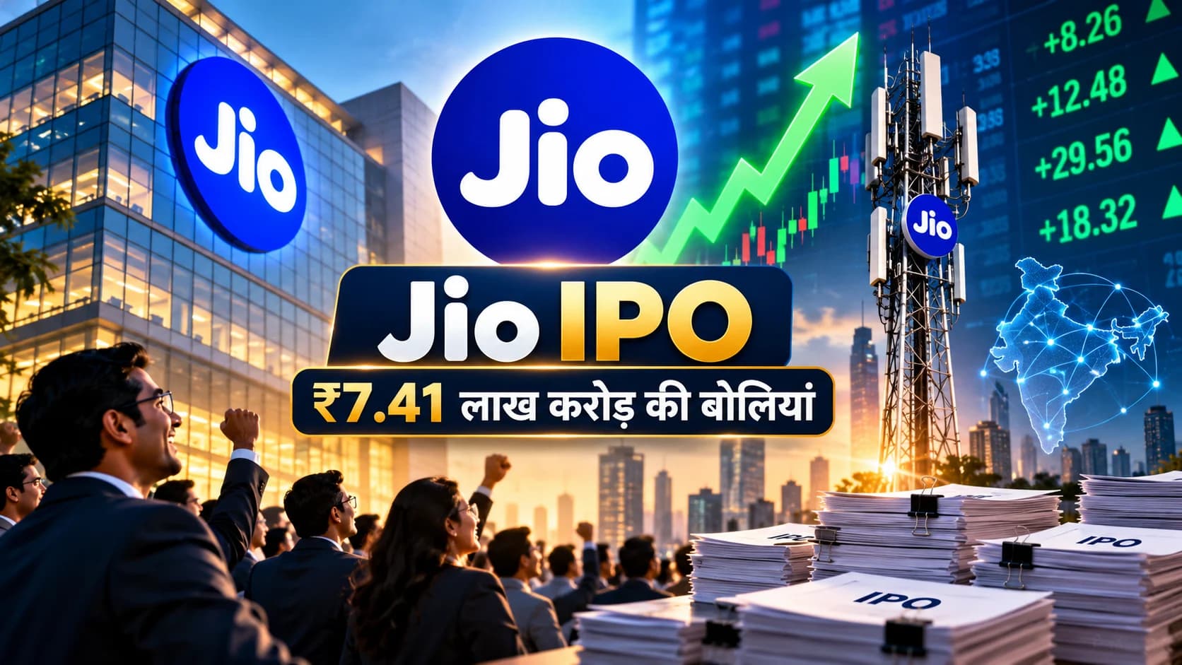 Jio IPO ने रचा इतिहास: ₹7.41 लाख करोड़ की बोलियां, 22 गुना से ज्यादा सब्सक्रिप्शन; अब 28 अक्टूबर की लिस्टिंग पर नजर