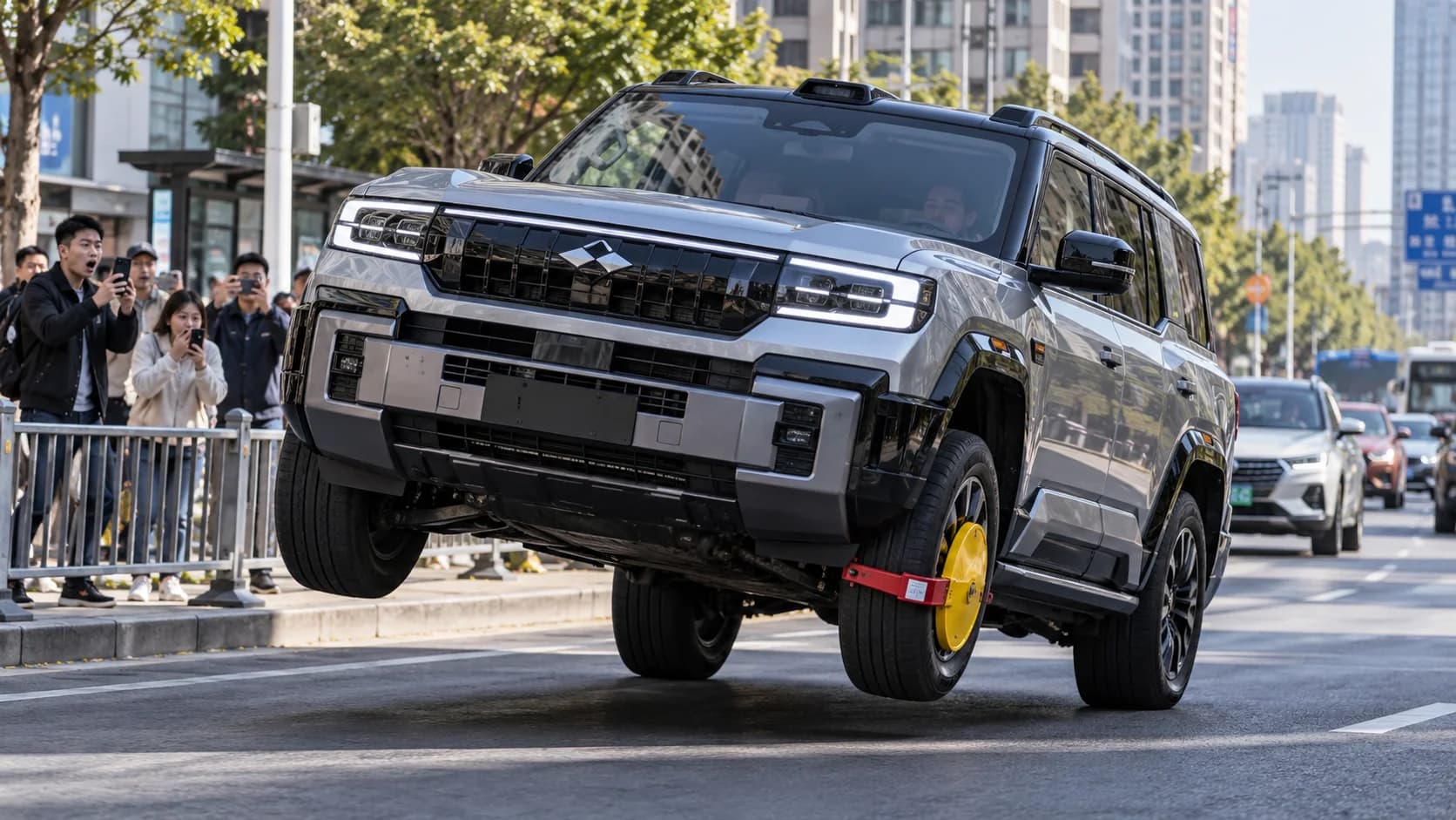 चालान से बचने के लिए तीन पहियों पर दौड़ी SUV! पहिए पर लगा था लॉक, फिर भी निकल गई कार, वायरल वीडियो ने चौंकाया