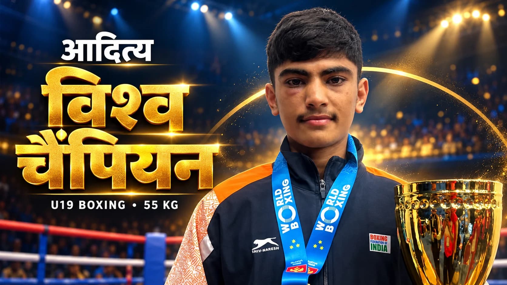आदित्य ने जीता विश्व अंडर-19 बॉक्सिंग का स्वर्ण, रूस के मुक्केबाज को 4-1 से हराया