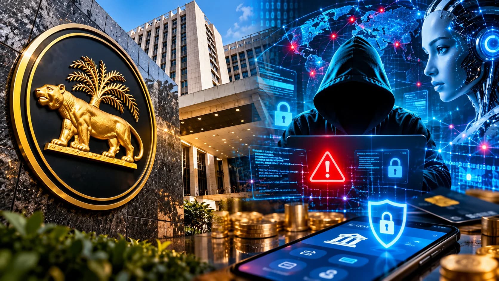 AI से बढ़े साइबर हमलों का खतरा, RBI ने बैंकों को किया अलर्ट; सुरक्षा व्यवस्था मजबूत करने के निर्देश।