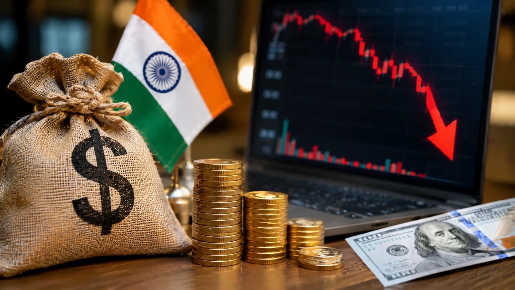 भारत के विदेशी मुद्रा भंडार में लगातार सातवें सप्ताह गिरावट, 719.75 अरब डॉलर पर पहुंचा स्तर; सोने की कीमतों ने बढ़ाई चिंता।